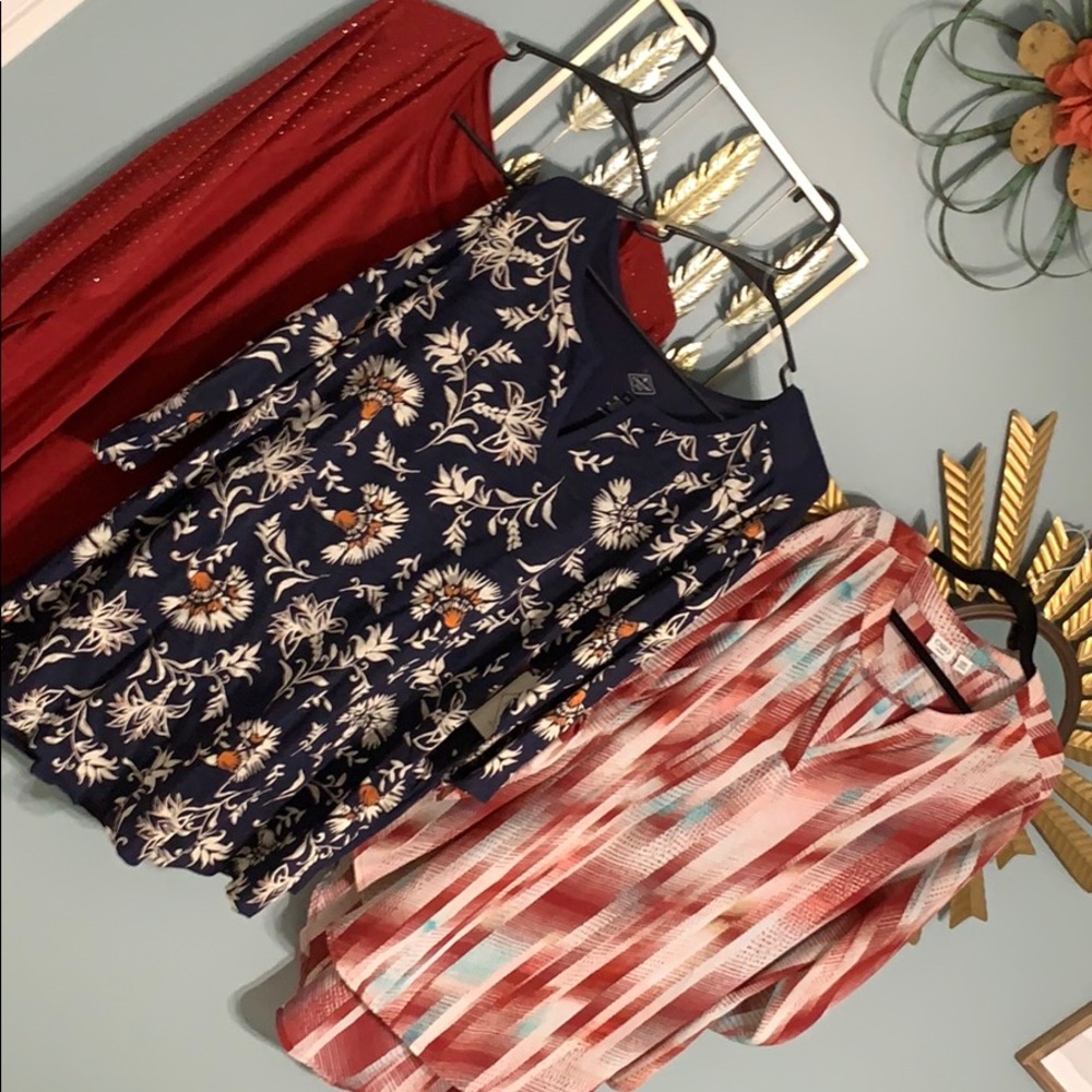 Closet clean out lot of 3 blouses